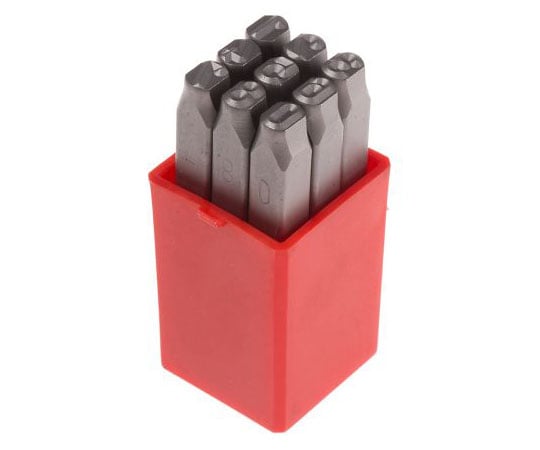 ナンバー刻印パンチセット　6mm　x　9個