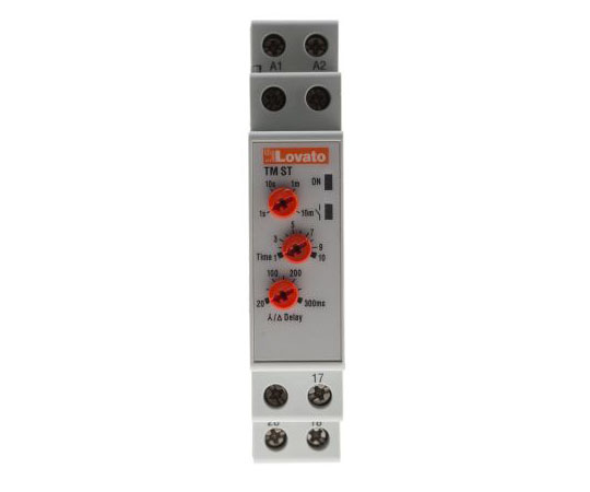 遅延リレー　スターデルタスイッチ　シングル動作　24　→　240　V　ac,　24　→　48　V　dc