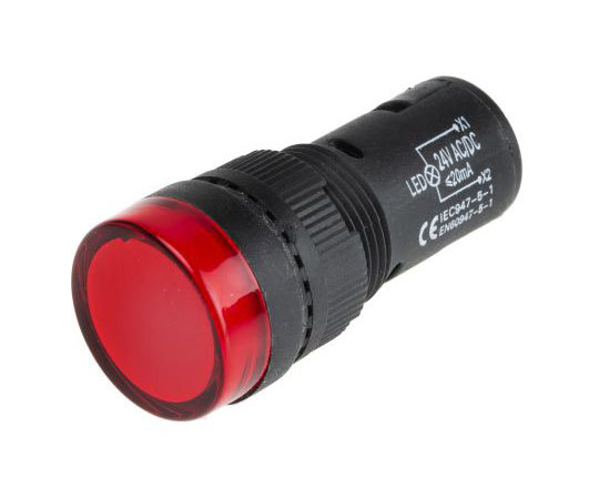 限定品 63-8073-91 パイロットランプ 表示灯 LED灯 赤 丸型 LEDtecシリーズ 909-2443 適切な価格
