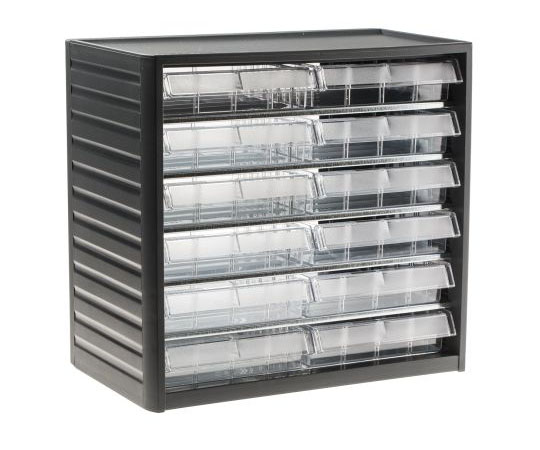 パーツキャビネット PK-406N 山金工業 パーツキャビネット 小24個 4列6段の通販