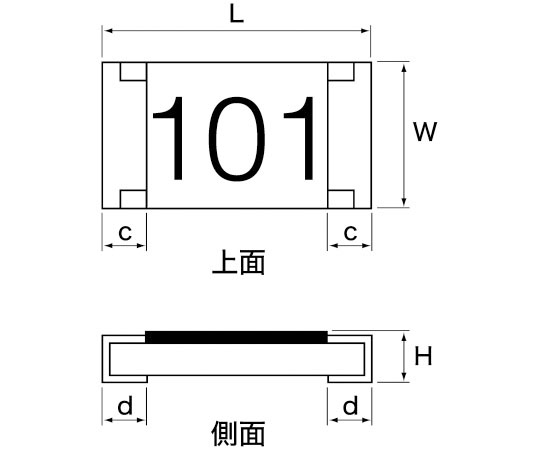 取扱を終了した商品です 高耐圧チップ抵抗器 1608サイズ 0 1w 6 8kw 1 Rvc16k682fb 63 8126 71 Axel アズワン