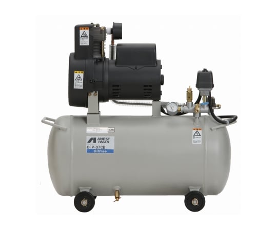 オイルフリーコンプレッサ　0.75KW　単相100V　60Hz　93L/min