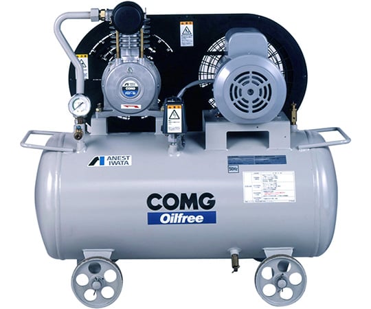 オイルフリーコンプレッサ　0.75KW　単相100V　60Hz　75L/min　50L