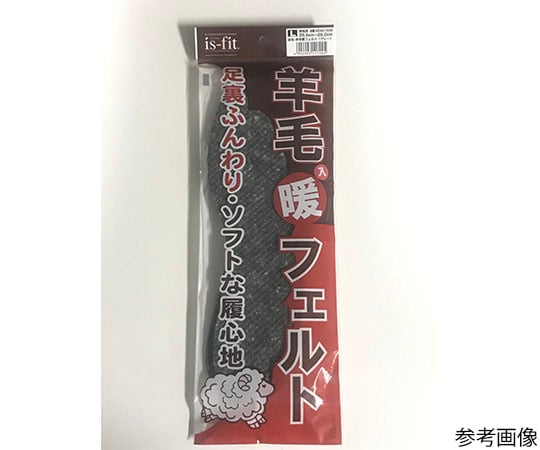 is-fit　羊毛暖フェルト　インソール　グレー　LL