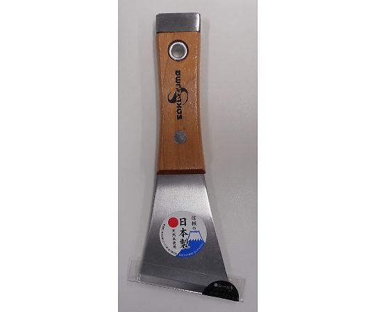 ヘッド付貫通皮スキ　白木　63mm　斜