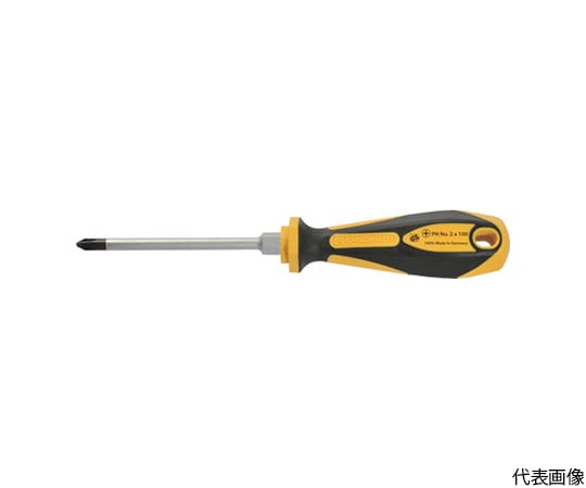 コンフォートグリップドライバー 六角ボルスター付き 刃先+2×軸長100mm