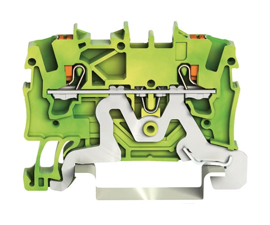 プッシュボタン操作タイプ　スプリング式アース端子台2201シリーズ2線式用