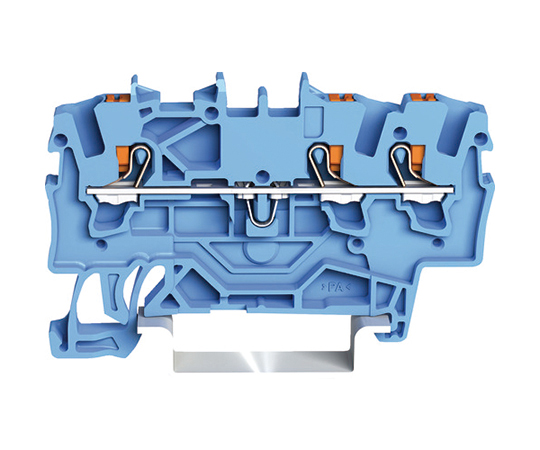 プッシュボタン操作タイプ　スプリング式中継端子台2201シリーズ3線式用