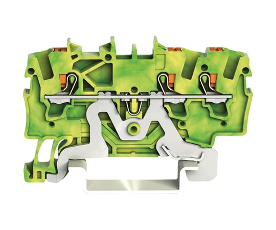 プッシュボタン操作タイプ　スプリング式アース端子台2201シリーズ3線式用