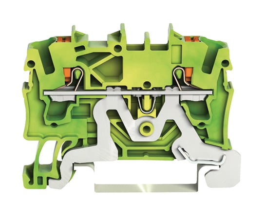 プッシュボタン操作タイプ　スプリング式アース端子台2202シリーズ2線式用