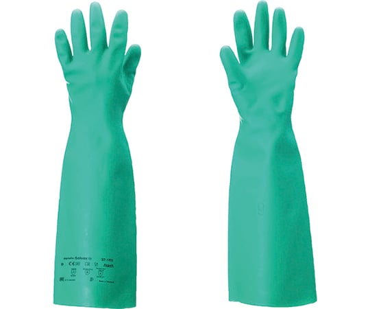 耐溶剤作業手袋 アルファテック ソルベックス厚手ロング 37-185