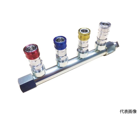 PALシリーズ　エアーヘッダーカップリングソケット　赤・青・黄・銀