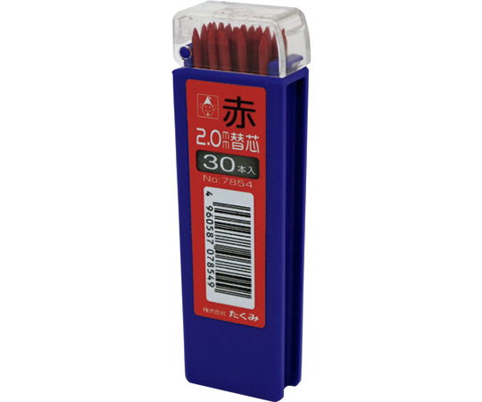ノック式鉛筆　替芯　赤　30本入