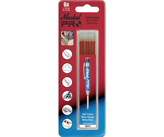 マルカルプロ 替え芯 レッド 1セット（6本入）