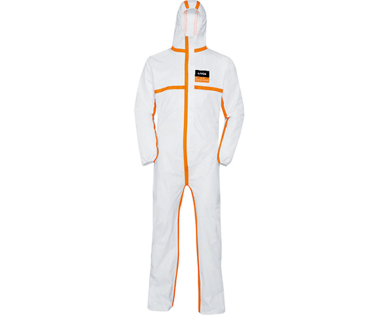 化学防護服　ウベックス　4B　8959　ホワイト/オレンジ　M