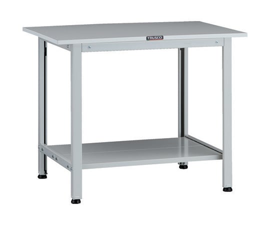 軽荷重作業台（200kg）AO型 900X600XH740 下棚2枚付 ホワイト色