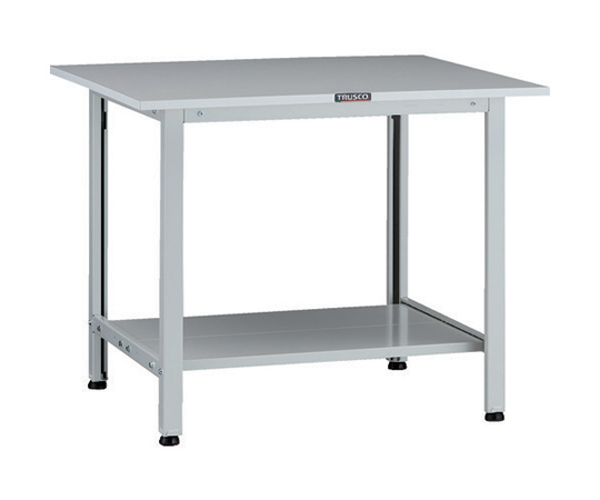 軽荷重作業台（200kg）AO型 900X750XH740 下棚2枚付 ホワイト色