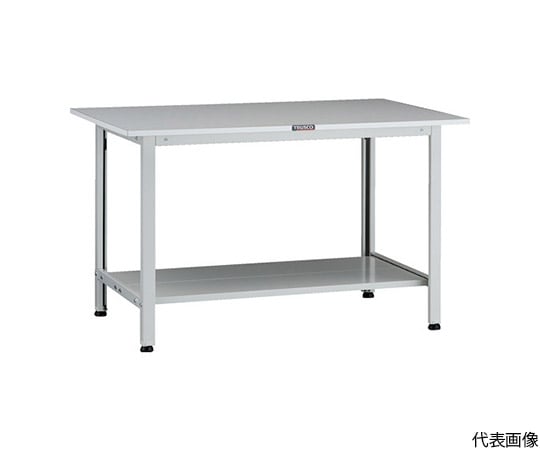 軽荷重作業台（200kg）AO型 1200X600XH740 下棚2枚付 ホワイト色