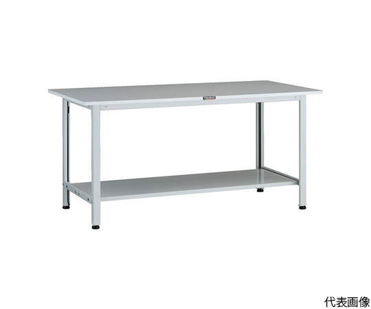 軽荷重作業台（200kg）AO型 1500X600XH740 下棚2枚付 ホワイト色
