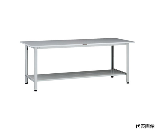 軽荷重作業台（200kg）AO型 1800X600XH740 下棚2枚付 ホワイト色