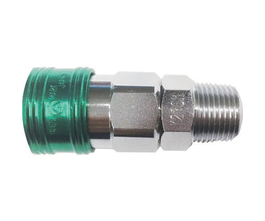 金属カップリング BLY-Cシリーズ カラーカップリングソケット（めねじ取付用） グリーン 10個入 相手側取付サイズRc1/2