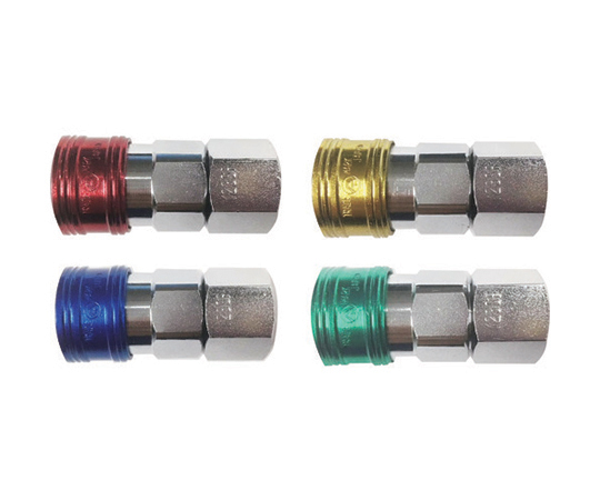 金属カップリング BLY-Cシリーズ カラーカップリングソケット（おねじ取付用） レッド 10個入 相手側取付サイズR1/4