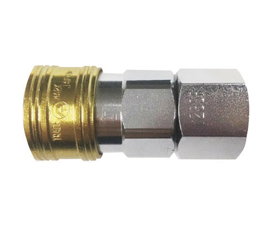 金属カップリング BLY-Cシリーズ カラーカップリングソケット（おねじ取付用） イエロー 10個入 相手側取付サイズRc1/4