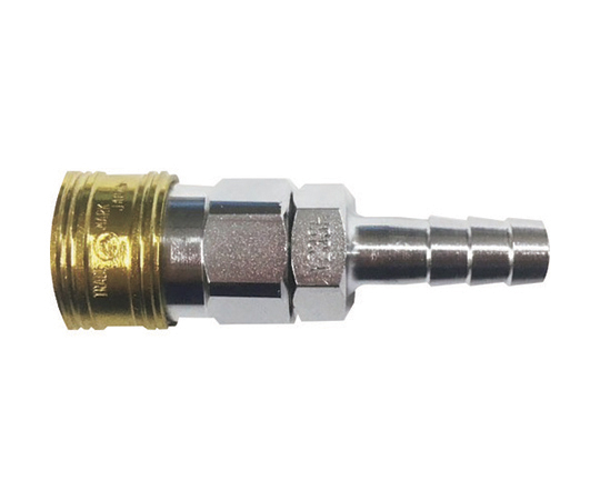 金属カップリング BLY-Cシリーズ カラーカップリングソケット（ホース取付用） イエロー 10個入 相手側ホースインチサイズ（インチ）1/4