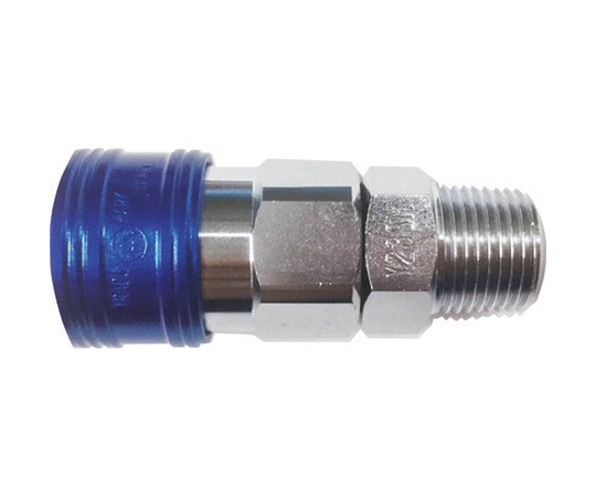 金属カップリング BLY-Cシリーズ カラーカップリングソケット（めねじ取付用） ブルー 10個入 相手側取付サイズRc1/4