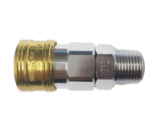 金属カップリング BLY-Cシリーズ カラーカップリングソケット（めねじ取付用） イエロー 3個入 相手側取付サイズRc1
