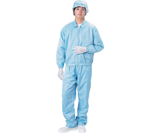 ジャケット（衿付）-青-6L