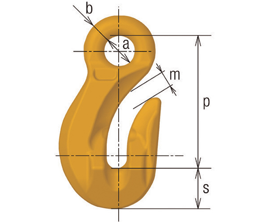チェンスリング カナグ部材（アイタイプ） グラブフックHGG 基本使用荷重3.2t
