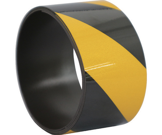 反射マグネットシート 50mm×1m イエロー/ブラック