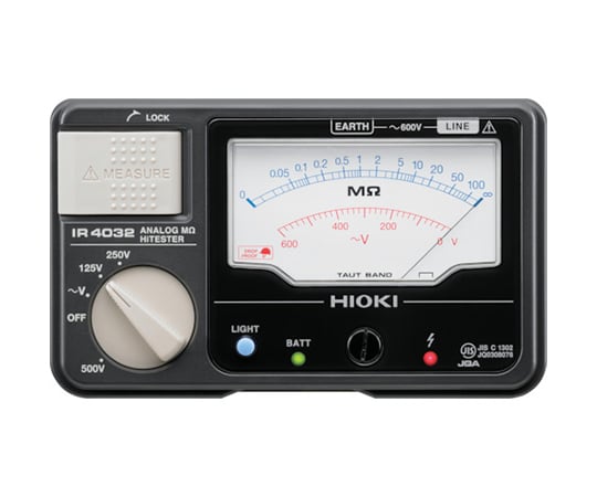 アナログ絶縁抵抗計（3レンジ） IR4032-10 書類3点付