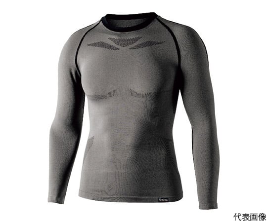 BTデュアルクロス　ロングスリーブクルーネックシャツ　グレー/ブラック　L～XL