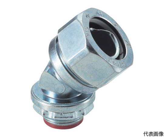 ケイフレックス用　45°コネクタ　ノックアウト接続用　管用平行おねじ付き