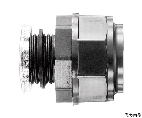 ケイフレックス用　コネクタ　ノックアウト接続用　樹脂性/黒色品　管用平行おねじ付き