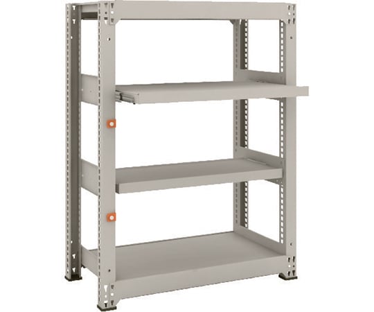スチールラック M3型中量棚 900X471XH1200 4段うちスライド2段 単体