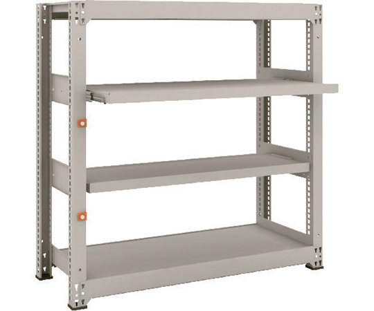 スチールラック M3型中量棚 1200X471XH1200 4段うちスライド2段 単体