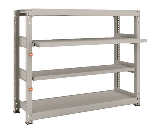 スチールラック M3型中量棚 1500X471XH1200 4段うちスライド2段 単体