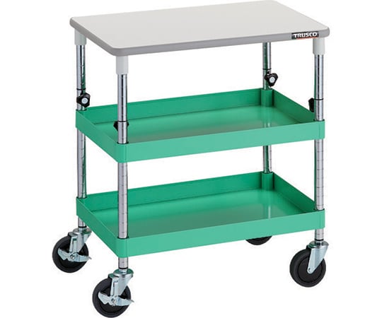 フェニックスワゴン 省音 600X400XH700～950 天板付 YG色