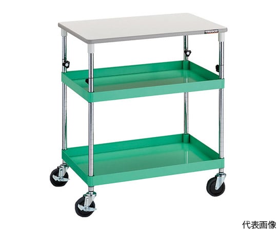 フェニックスワゴン 省音 600X400XH880～1130 天板付 YG色