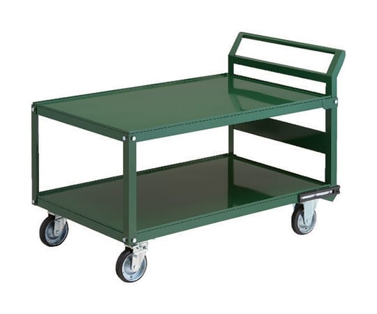 鋼鉄製運搬車 1200X750 片袖2段型 プレス車 自在ストッパー付車輪