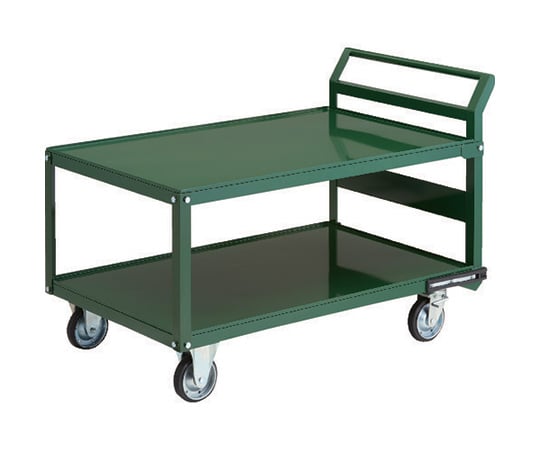 鋼鉄製運搬車　1200X750　片袖2段型　ハンドル側自在タイプ　プレス車