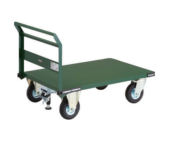 鋼鉄製運搬車 1200X750 空気入タイヤ Lストッパー付