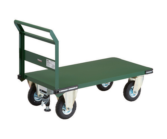 鋼鉄製運搬車 1200X600 空気入タイヤ Lストッパー付