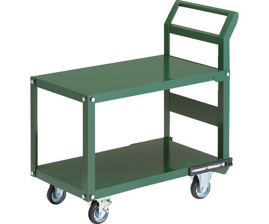 鋼鉄製運搬車 800X450 片袖2段型 プレス車 自在ストッパー付車輪