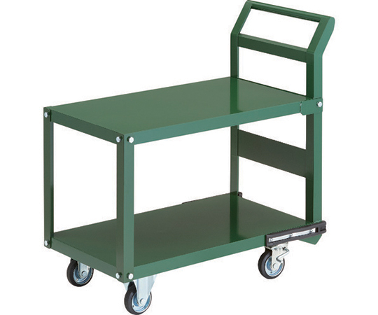 鋼鉄製運搬車　800X450　片袖2段型　ハンドル側自在タイプ　プレス車