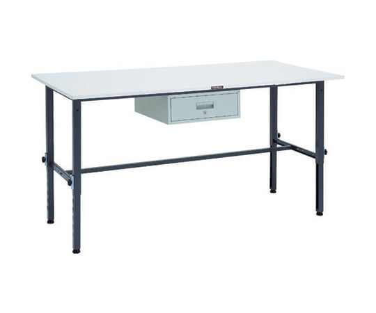 軽荷重作業台高さ調節式（150kg）AEM型 1800X900XH650～950 1段引出付 ダークグレー色