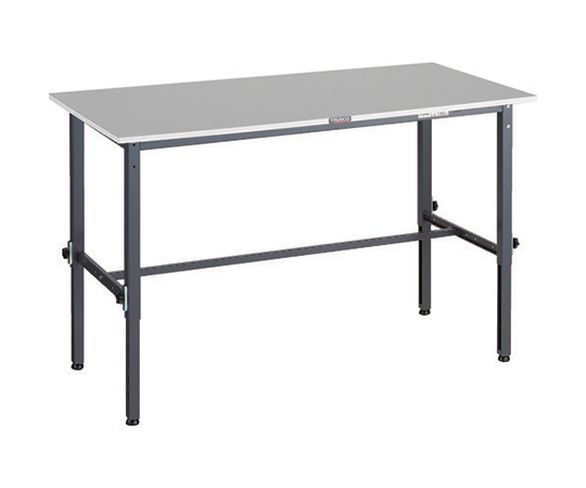 軽荷重作業台高さ調節式（150kg）RAEM2型 RoHS2対応天板 1500X750XH650～950 ダークグレー色
